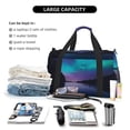thumbnail image 2 of Picia Night At Lake Aurora Print Travel Duffle Bag,Weekender Bags for Women with Shoe Compartment, Gym Duffel Bag with Wet Pocket, Hospital Bags for Labor and Delivery, 2 of 2