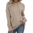 thumbnail image 1 of LinYooLi Hoodie Sweaters for Women Slouchy Solid Color Casual Loose Long Sleeve Pocket Pullover Sweaters with Drawstring, 1 of 4