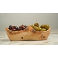 thumbnail image 4 of Lipper International Olive Wood Rustic Dish, 2 Sections, 4 of 4