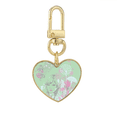 thumbnail image 1 of Girl Flowers Dandelion Wings Gold Heart Keychain Metal Keyring Holder, 1 of 3