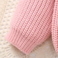 thumbnail image 5 of Toddler Girls Knit Sweater With Letter Floral Embroidery Cute Crewneck Top Casual Clothes, 5 of 7