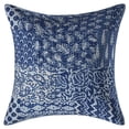thumbnail image 2 of Stylo Culture Ethnic Chair Seat Throw Pillow Covers 16 x 16 Kantha Patchwork Indigo Blue White Traditional 40x40 cm Home Decor Cotton Patchwork Square Cushion Covers | Set Of 5, 2 of 4
