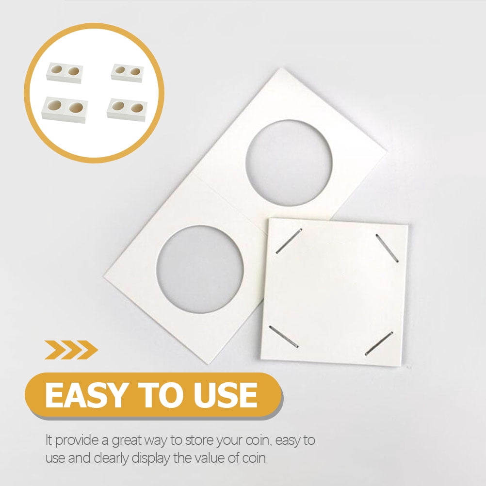 YUNLIGHTS 400 Pcs Clear Holders with Paper Inserts, and Oxidation Resistant Storage Sleeves