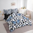 thumbnail image 3 of Castle Fairy Gradient Butterfly Bedding Comforter Set,Cheetah Print Queen Bedding Sets, 3 of 8