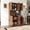 Walnut, variant on High Wardrobe & Kitchen Cabinet with 5 Storage Spaces / Worry-Free Assembly with Instruction Manual