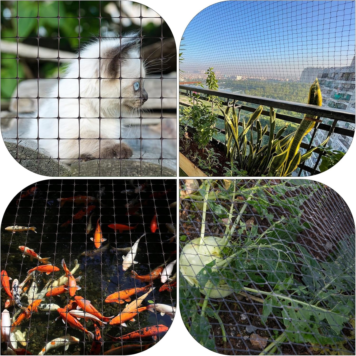 Bird Netting 5 x 100 FT Heavy Duty Garden Netting Deer Fence Netting Pest Barrier for Protect Fruit Trees, Plants and Vetables Against Birds, Deer, Squirrels, Black