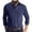 Dark Blue, variant on YODETEY Men's Long Sleeve Contrast Collar Polos Shirt with Pockets, Everyday Wear Long Sleeve Polos Collar Casual Tops,Big and Tall Black,Size XXL