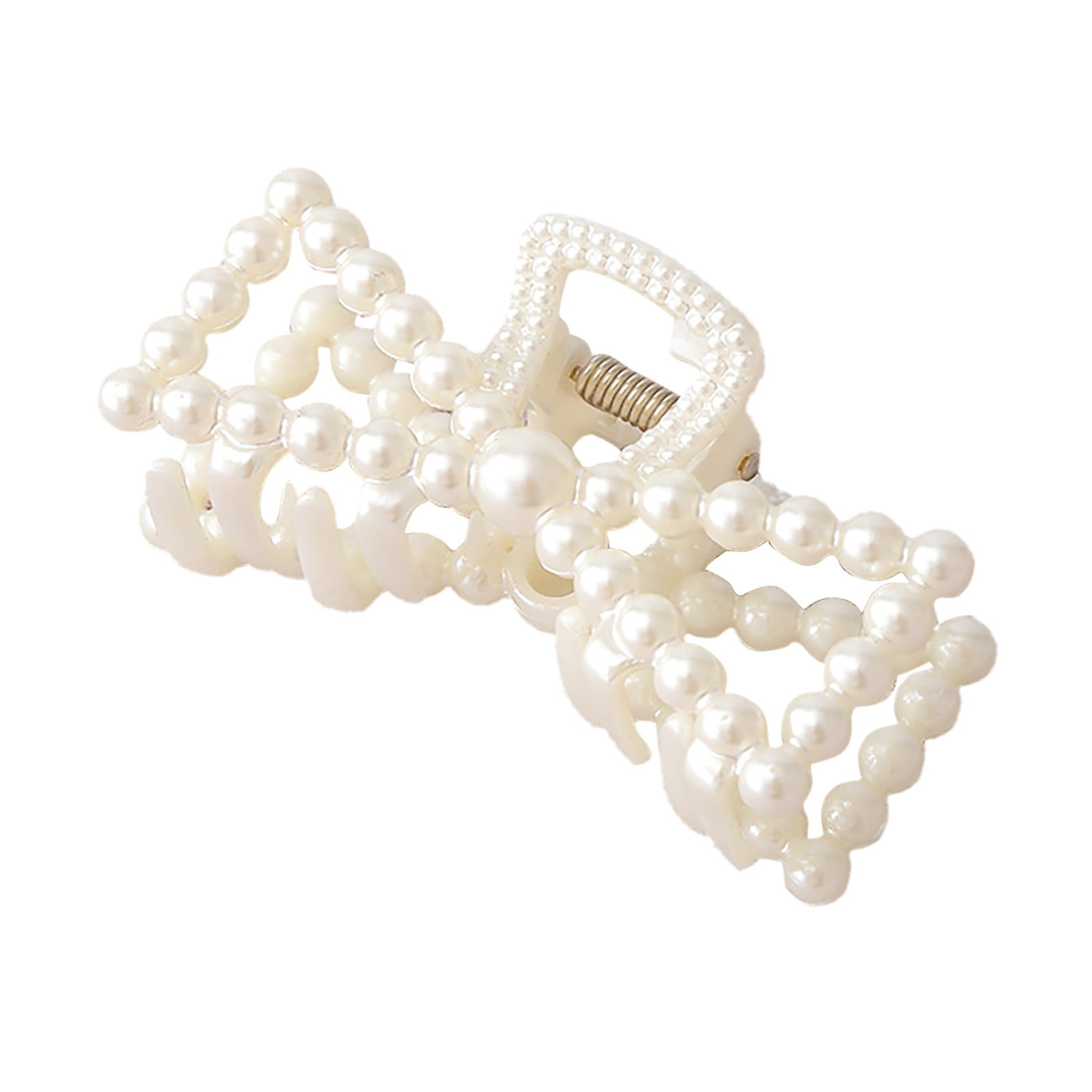 Large Pearl Hair Claw Clips White Hair Clips Thick Long Hair Jaw Clips