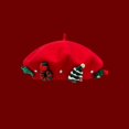 thumbnail image 5 of Cute Christmas Beret Christmas Warm Bow Beret Christmas Warm Bow Beret Christmas Decorations for Home Deals Of The Day Clearance, 5 of 8