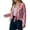 Pink, variant on utcoco Women's Fashion Notched Collar Open-Front Fringed Performance Moto Faux Suede Leather Crop Jacket Coat