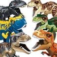 thumbnail image 3 of Dinosaur Building Blocks Set: T-Rex, Raptor, Triceratops & Indominus Rex figurer, 3 of 5