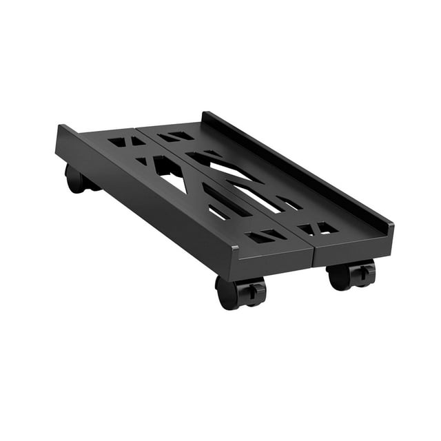 QualitChoice Mobile CPU Stand Desktop Stand Sturdy PC Tower Durable Under Black Desk Protective Black 40x20cm
