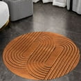 thumbnail image 4 of 9x9, 8x8, Brown rug, Hand tufted carpet, Round wool rugs, 7x7, 6x6, Kids, Living, Bed, room area rugs, 4 of 7