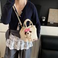thumbnail image 4 of Bolso de mano tipo cubo de cuero suave de alta calidad para mujer, nuevo estilo 2025, bolso de mensajero de hombro informal y sencillo para desplazamientos diarios., 4 of 5