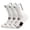White -BS45, variant on Basketball Socks Compression Cushion Thick Cycling Athletic Crew Sock Arch Support, Breathable Mesh, Seamless Toe, Sports Tab, Moisture Wicking, Running Sock for Men Women Gray