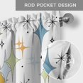 thumbnail image 6 of Blue Yellow Diamond Farmhouse Short Window Curtain Valances, Modern Geometric Middle Century Rod Pocket Kitchen Valances for Living Room Bedroom Bathroom Cafe 42" x 12", 6 of 8