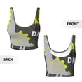 thumbnail image 3 of Sikiie Cute Dinosaur Print Strappy Sports Bra for Women Padded Push Up Sports Bra Athletic Running Sports Bra Workout Bra Yoga Bra, 3 of 5