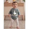 thumbnail image 4 of RUINIXCW Newborn Baby Girl Boy Silly Goose Outfit Knit Sweater Romper Infant Baby Girl Fall Winter Warm Sweaters Clothes Long Sleeve Letter Embroidery Bodysuit, 4 of 8