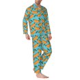 thumbnail image 2 of Picia Hot Dog 5 Pattern Men’s Long-Sleeve Sleepwear Set - Soft 2-Piece Loungewear with Pockets, Comfy PJs for Relaxing Nights-Medium, 2 of 7
