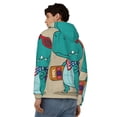 thumbnail image 4 of Goofa Cool Dino Playing Skateboard Pattern Mens Full-zip Hoodie, Zip-up Pullover Hooded Sweatshirt, Kangaroo Pocket Hoodie Ideal for Daily Wear, Travel, and Home-Small, 4 of 5
