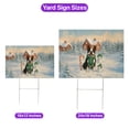 thumbnail image 5 of Hello Winter Vintage Boston Terrier Enjoys Snowy Day with Snowman Yard Sign Gentleman Dog Lover Gifts Outdoor Home Lawn Garden Porch Decor - 12019, 5 of 5