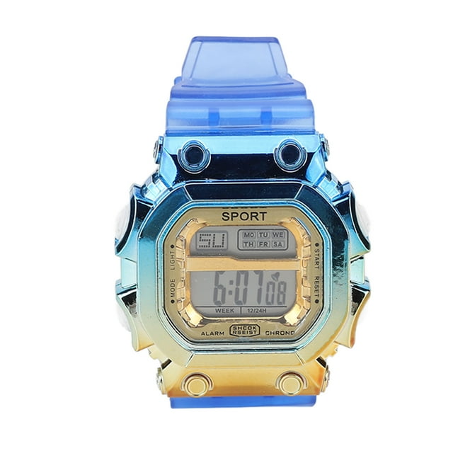 Reloj de pulsera digital, reloj digital Relojes coloridos para estudiantes con gradiente Reloj digital Diseño aerodinámico