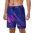 thumbnail image 2 of Balery Neon Gradient Blue Mens Swim Trunks Swim Shorts for Men Quick Dry Inseam Beach Shorts with Compression Liner Pocket-XX-Large, 2 of 9