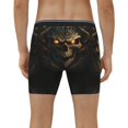 thumbnail image 2 of Men's Boxer Briefs, Metal Evil Skull Soft and Breathable Mens Underwear Boxer Briefs With Widen Waist, 2 of 5