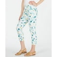 thumbnail image 3 of Charter Club Petite Tummy Control Floral Capri Jeans Turquoise Stone Combo 8P, 3 of 3