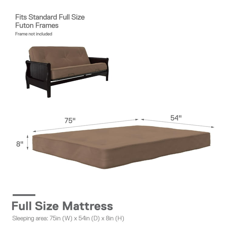 Futon mattress full sale size 8 inch