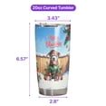 thumbnail image 5 of Merry Christmas Woofmas Xmas Noel Pitbull Elf Candy Cane Snow 20oz Stainless Steel Tumbler Insulated Cup with Lid Terrier Dog Lover - 13017, 5 of 5