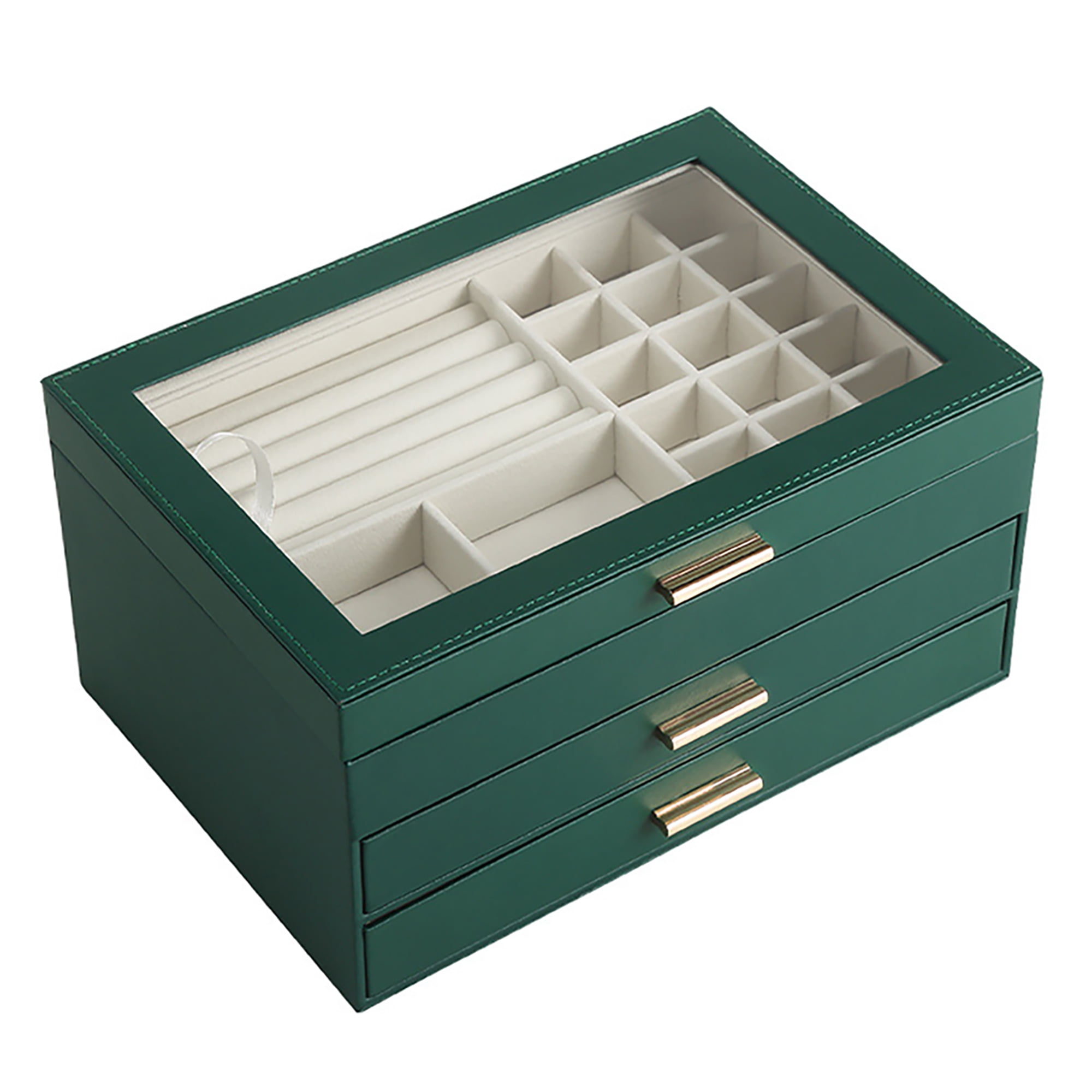 AOSIFIEL Jewelry Box 3Layer for Women Teen Girls Jewelry Organizers