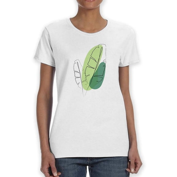 Line Drawing Palm Tree T-Shirt Women -Image by Shutterstock, Female Large