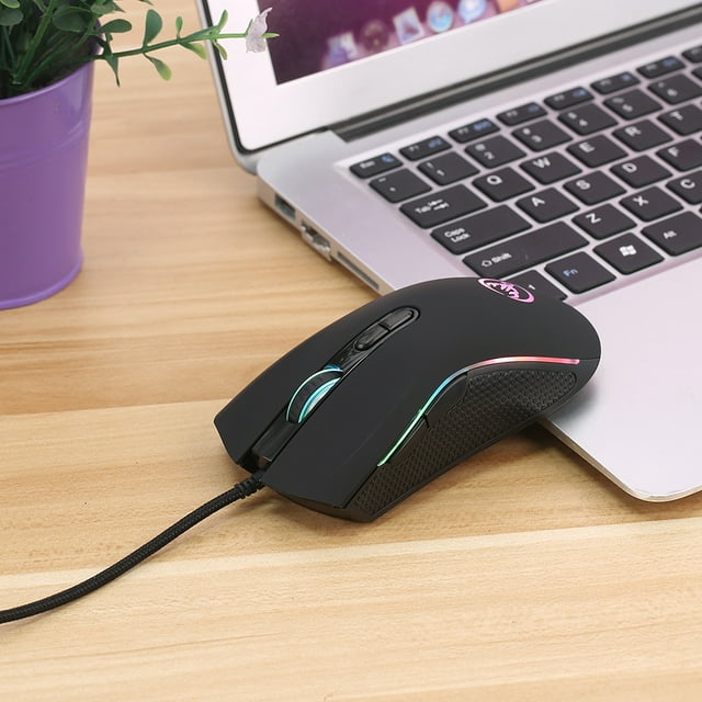 Amdohai HXSJ A869 Wired Gaming Mouse 3200DPI 7 Buttons 7 Color LED Optical Computer Mouse Player Mice Gaming Mouse for Pro Gamer