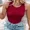 Wine Red, variant on CHICME Tank Tops for Women Solid Color O-Neck Sleeveless Elastic Slim Fit Basic Vest Casual Womens Top(Without Pads) White-L
