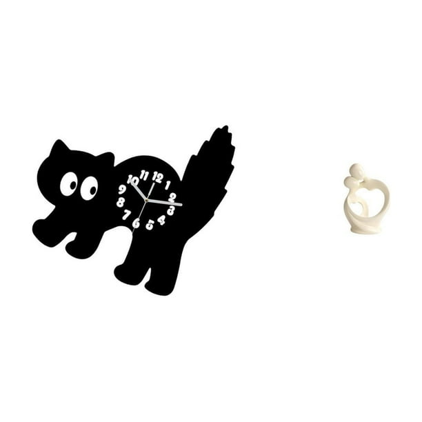 Reloj de pared,Reloj de pared decorativo para baño o dormitorio,Reloj de pared para gatos silencioso,sin tictac,ideal para regalar.,Estatua abstracta,Estatua de resina,decoración para el
