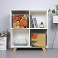 thumbnail image 3 of Collapsible Oxford Fabric Storage Cubes with Handles, Large Mid Foldable Oxford Cloth Bins Set of 2/6, Closet Organizers for Shelves Clothes Home Kitchen Toy - 9155qbcv, 3 of 7