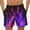 N0-Purple, variant on Big Mens Summer Shorts Drawstring Shorts Fire Bottoms Lightweight Beach Vacation Clothes with Pockets Green