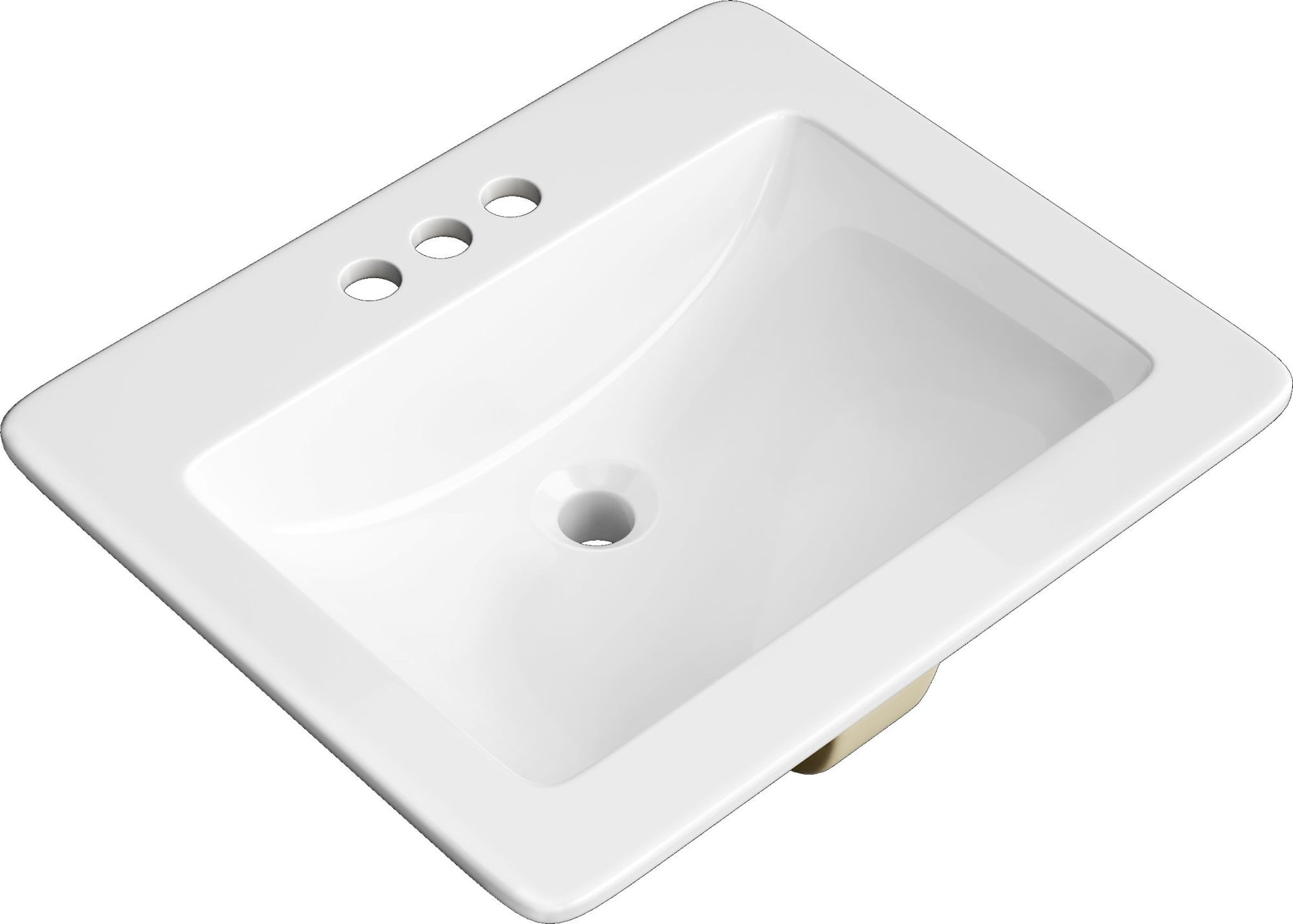 Proflo Pf21184 Hoffman 24-1/4" Rectangular Vitreous China Drop In Bathroom Sink - White