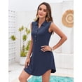thumbnail image 2 of Vestido sin mangas de verano WNEEDU 2025 para mujer, azul marino, 2 of 5