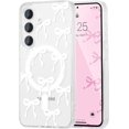 thumbnail image 1 of WWS-Magnetic for Samsung Galaxy S24 Plus Case, Bow Case Compatible with MagSafe, Wireless Slim Clear Ribbon Aesthetic Phone Cover Anti-Yellowing Shockproof Protective Cover for Women Girl - White, 1 of 4