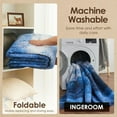 thumbnail image 6 of OMERAI Machine Washable Rugs 9'x 12' Modern Abstract Non Slip Rug for Living Room, Bedroom Rug, Farmhouse, Dining Room, Indoor, Blue, 6 of 8