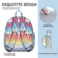 thumbnail image 5 of Boho Bohemia Geometric Line Art Backpack Backpack for School,Cute School Bag,Schoolbag with Adjustable Shoulder Straps & Padded Back,13.8"x11.4"x6", 5 of 6