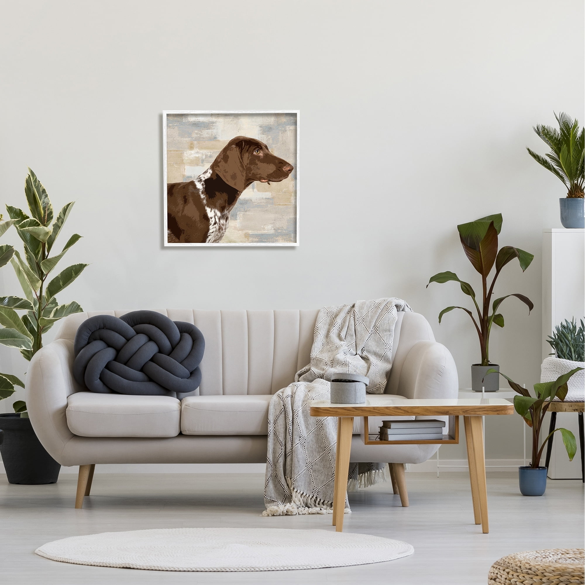Stupell Industries Gazing Pointer Dog Vintage Dog Portrait,24 x 24, Design by Keri Rodgers