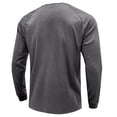 thumbnail image 7 of Bainana Men'S Long Sleeve Henley Shirts Crew Neck Breathable Lightweight T-Shirt Solid Color Regular Fit Hiking Running Basic Tops Size Xl, 7 of 7