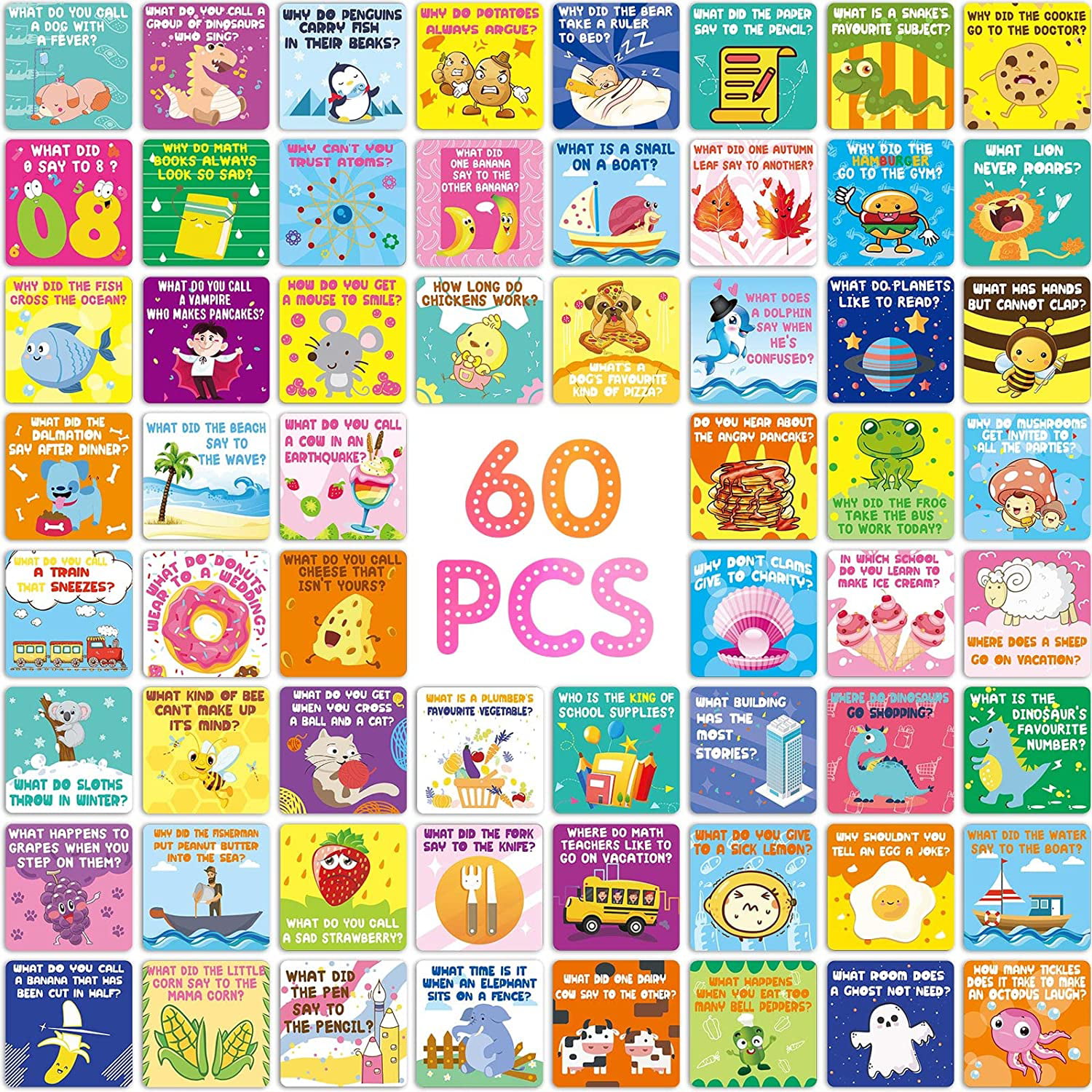 60-Card Deck Lunch Box Jokes for Kids 