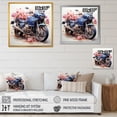thumbnail image 4 of Designart "Motorcycle Path Adorned With Watercolor Flowers I" Motorcycle Wall Art Prints, 4 of 7