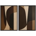 thumbnail image 6 of Framed Canvas Print Geometric Abstract Wall Art Set of 2 Mid-Century Modern Decorative for Living Room Bedroom - 24"x36"x2 BLACK, 6 of 8