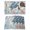 Sky Blue, variant on Coastal Octopus Placemats Set of 12, Ocean Nautical Conch Coral Fish Shells Placemats for Dining Table, Place Mats for Kitchen Tabletop, Waterproof Wipeable Dining Table Mats Set