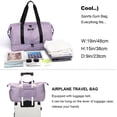 thumbnail image 4 of PlasMaller Gym Bag Sports Travel Duffel Bag Weekender Overnight Bag with Shoes Compartment for Travel, Gym, Yoga, School (Purple), 4 of 6